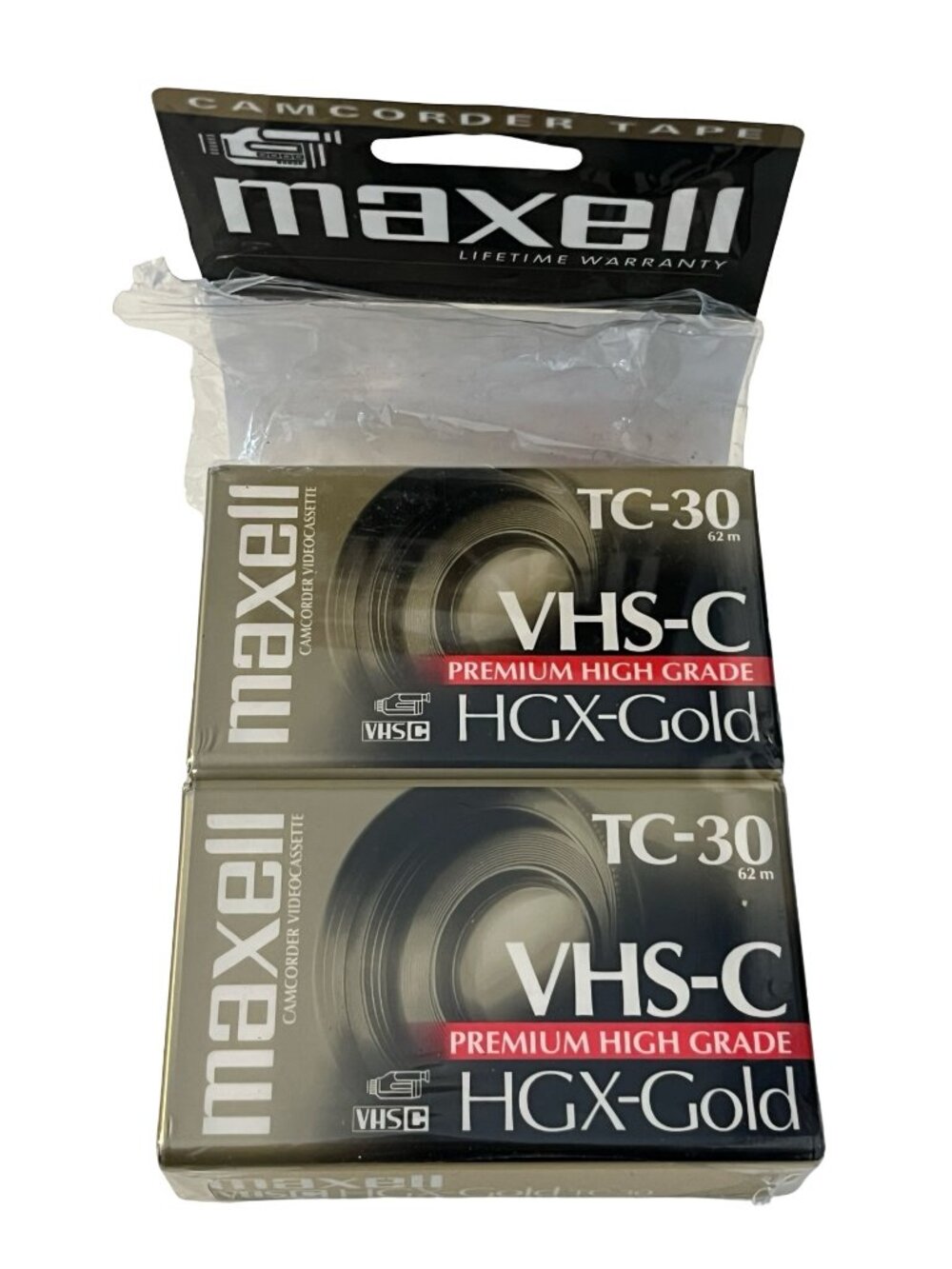 Maxell HGX Gold VHS C TC 30 Camcorder Tape 2 of 3 Pack Premium High Grade Sealed